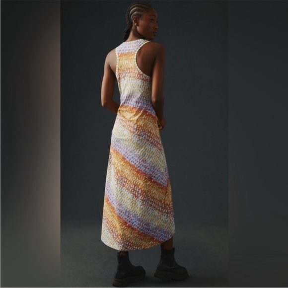 DAILY PRACTICE ANTHROPOLOGIE RACER BACK SIDE RUCHED DRESS - Picture 3 of 15